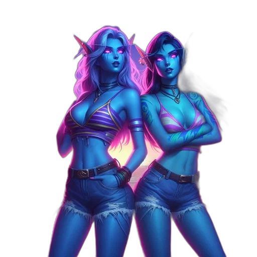 concept art, fantasy art, comic book art, cyberpunk transparent PNG cut-out