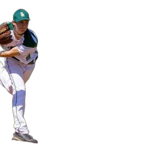 baseball, player, green, cap transparent PNG cut-out