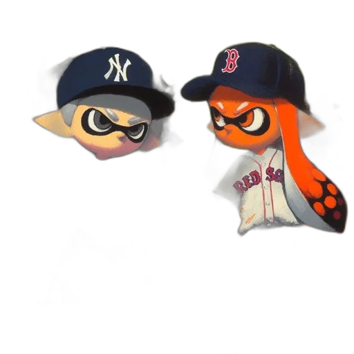 3d render, two, animated, baseball transparent PNG cut-out