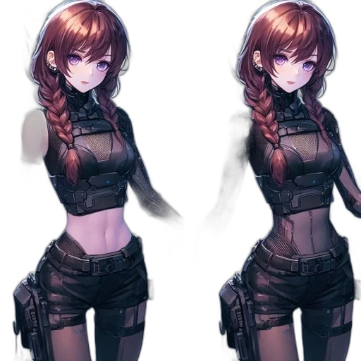 dress, jacket, concept art, cyberpunk transparent PNG cut-out