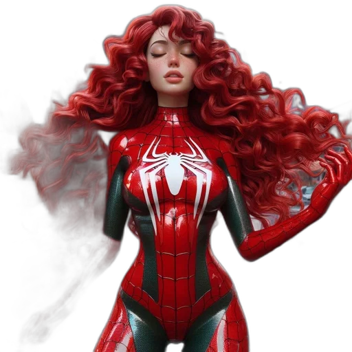 hair, comic book art, concept art, 3d render transparent PNG cut-out