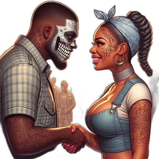 mask, face, comic book art, concept art transparent PNG cut-out