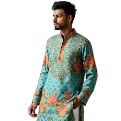 jacket, colorful, man, wearing transparent PNG cut-out