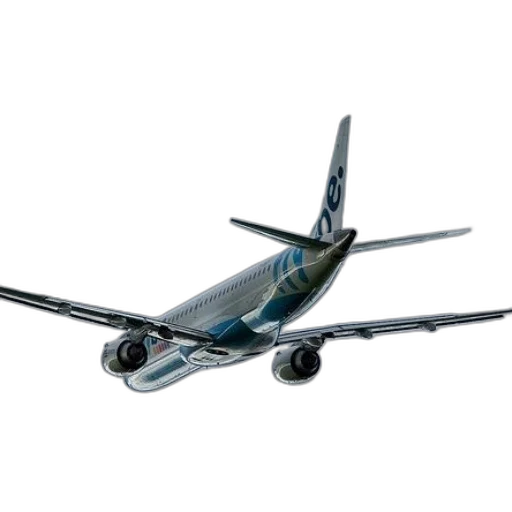 3d render, photorealistic, sleek, airplane transparent PNG cut-out