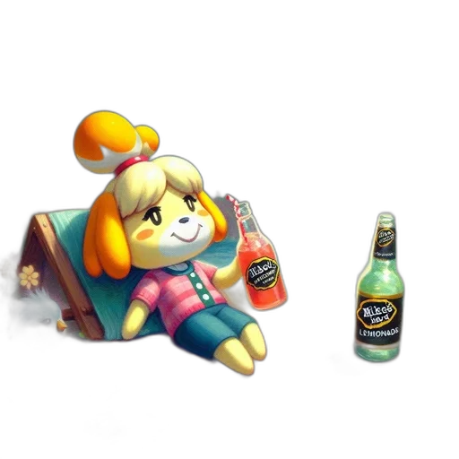 bottle, food, concept art, 3d render transparent PNG cut-out