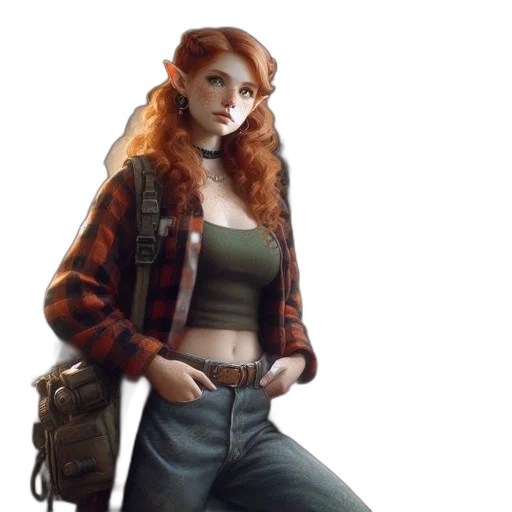 jacket, staff, concept art, fantasy art transparent PNG cut-out
