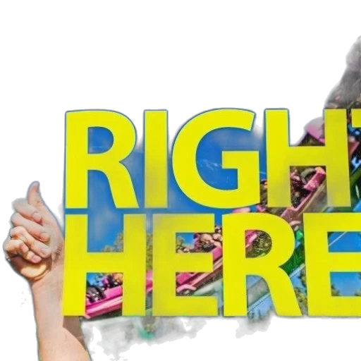 3d render, right, here, sign transparent PNG cut-out