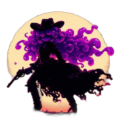 hat, hair, staff, creature transparent PNG cut-out