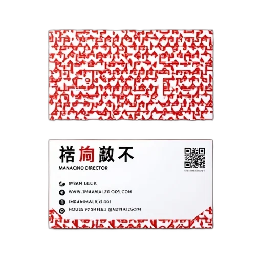 red, business, card, geometric transparent PNG cut-out