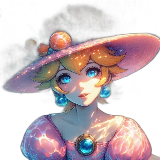 hat, dress, crown, staff transparent PNG cut-out