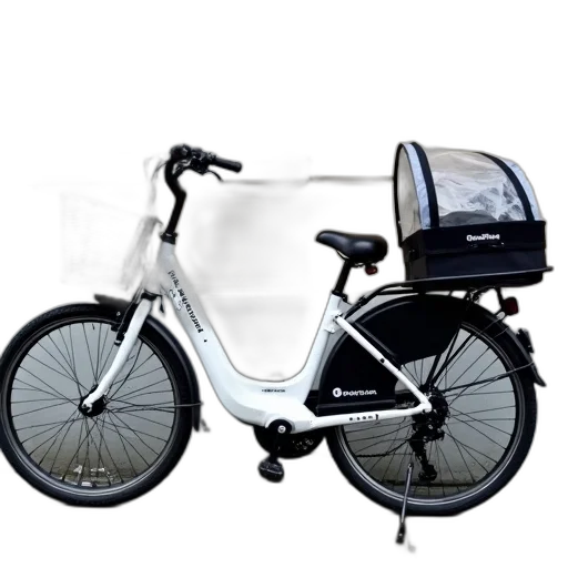 3d render, photorealistic, white, bicycle transparent PNG cut-out