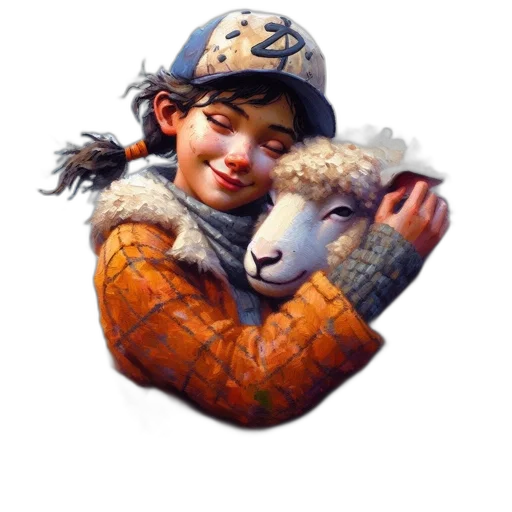 animal, hat, face, jacket transparent PNG cut-out