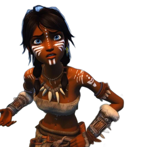 staff, face, concept art, 3d render transparent PNG cut-out