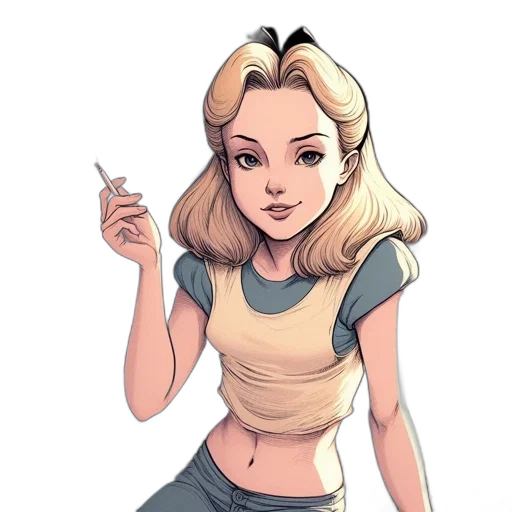 staff, dress, comic book art, cartoon transparent PNG cut-out