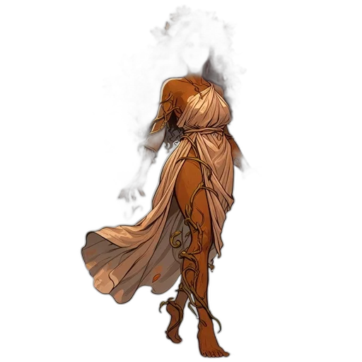 dress, staff, mask, concept art transparent PNG cut-out