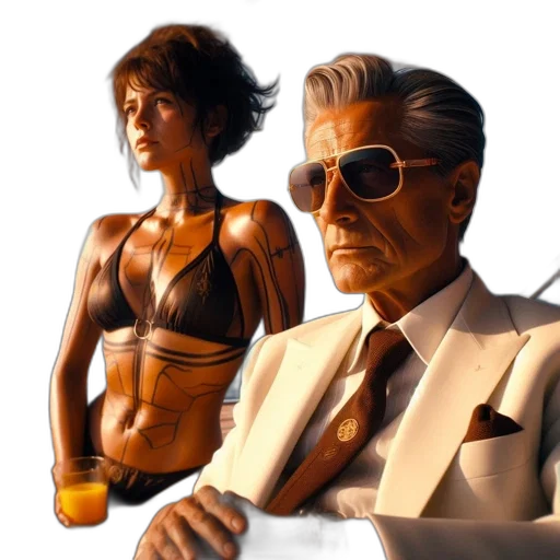 jacket, concept art, comic book art, cyberpunk transparent PNG cut-out