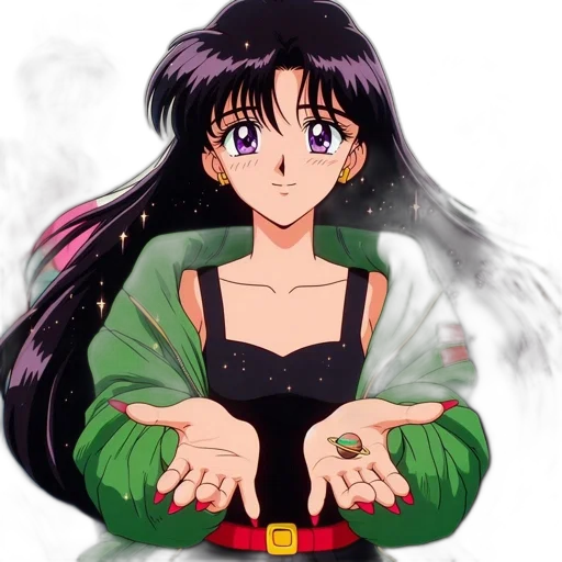 jacket, jewelry, anime, vaporwave transparent PNG cut-out