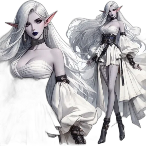 dress, concept art, fantasy art, comic book art transparent PNG cut-out