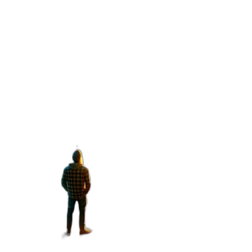 jacket, robot, staff, creature transparent PNG cut-out