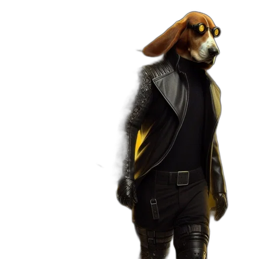 jacket, mask, animal, staff transparent PNG cut-out