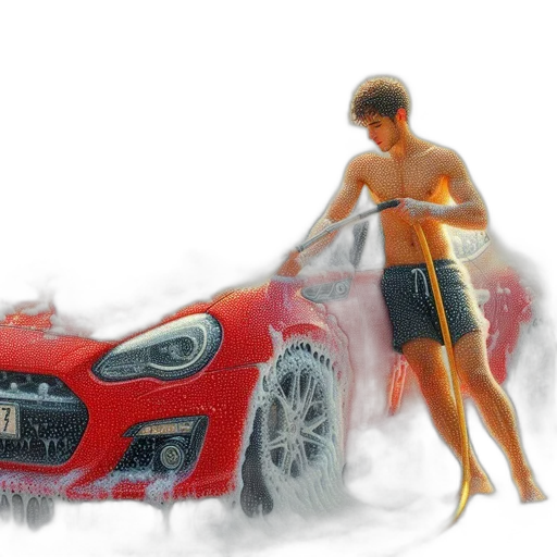 car, photorealistic, oil painting, concept art transparent PNG cut-out