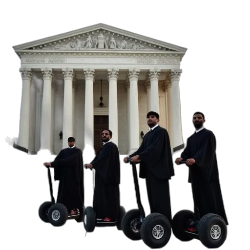 staff, segways, justices, front transparent PNG cut-out