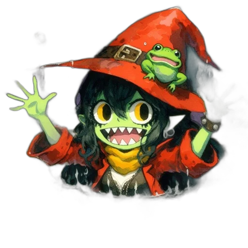 hat, dragon, mask, staff transparent PNG cut-out