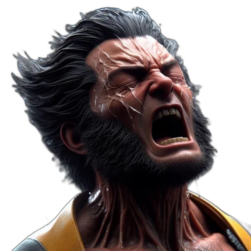 face, hair, creature, jacket transparent PNG cut-out