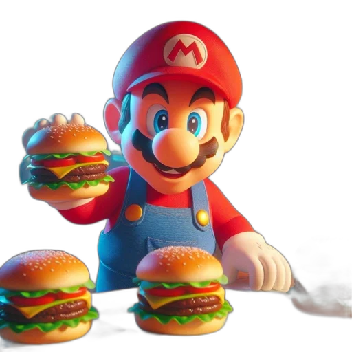 food, animal, weapon, 3d render transparent PNG cut-out