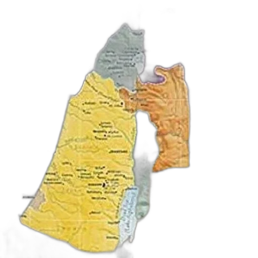 map, israel, surrounding, regions transparent PNG cut-out