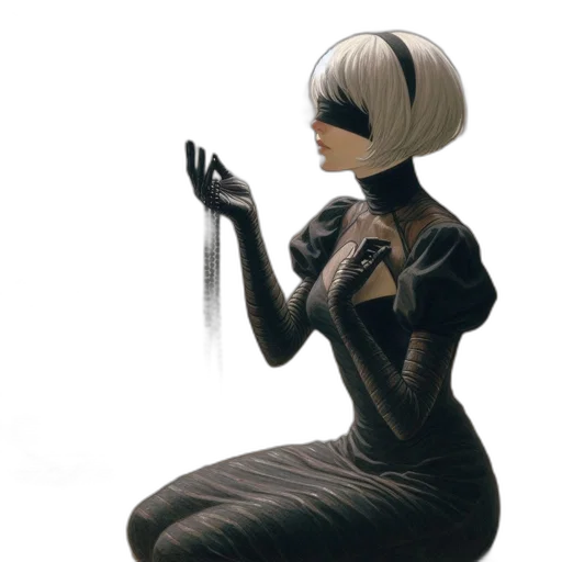 mask, dress, staff, robot transparent PNG cut-out