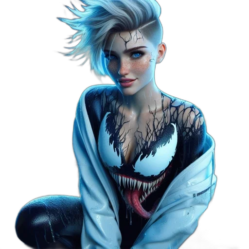 jacket, hair, comic book art, fantasy art transparent PNG cut-out