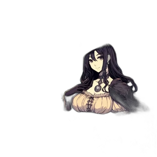 creature, mask, hair, flower transparent PNG cut-out