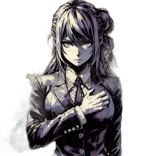 dress, staff, face, jacket transparent PNG cut-out