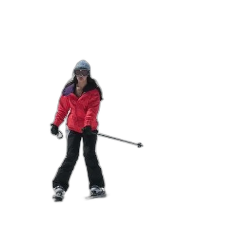 staff, snow, woman, red transparent PNG cut-out