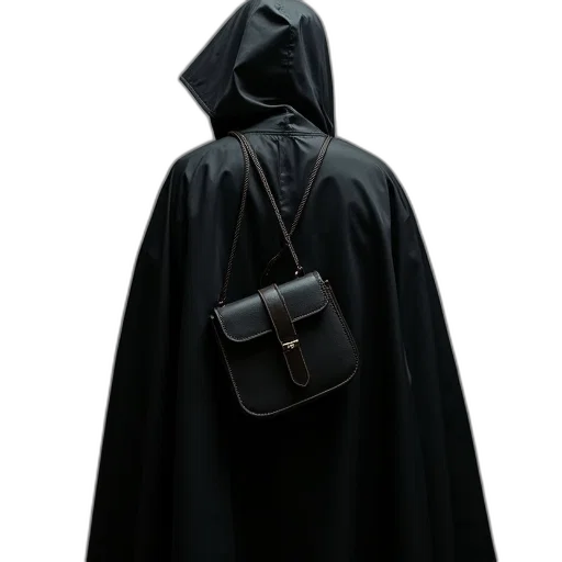 jacket, staff, dress, weapon transparent PNG cut-out