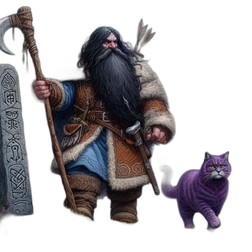 fantasy art, concept art, 3d render, pixel art transparent PNG cut-out