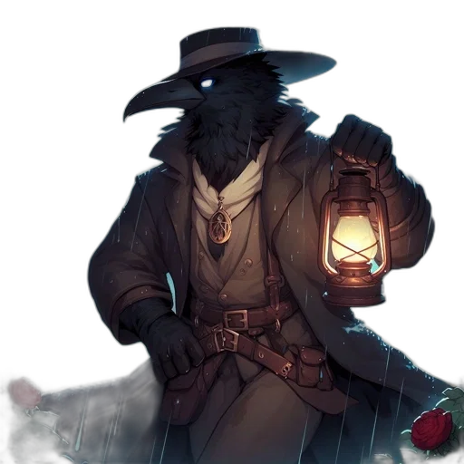 staff, hat, jacket, mask transparent PNG cut-out