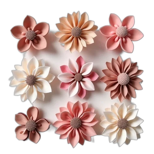 flower, jewelry, 3d render, pastel transparent PNG cut-out