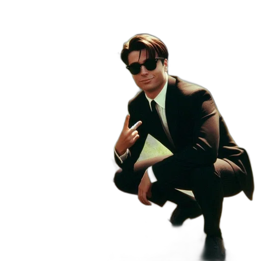 jacket, staff, umbrella, vaporwave transparent PNG cut-out