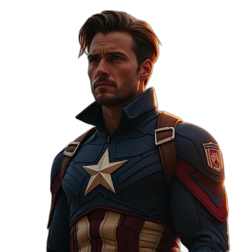 jacket, staff, face, crown transparent PNG cut-out