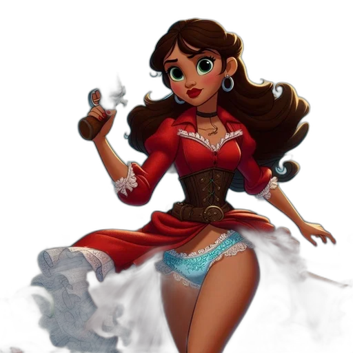 dress, fantasy art, concept art, comic book art transparent PNG cut-out