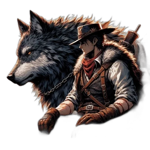 hat, animal, staff, dragon transparent PNG cut-out