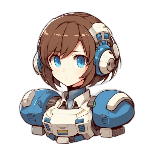robot, staff, weapon, pixel art transparent PNG cut-out