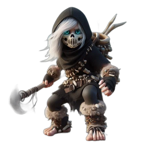 mask, staff, weapon, creature transparent PNG cut-out