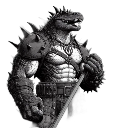 dragon, animal, creature, sword transparent PNG cut-out