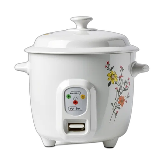 white, rice, cooker, digital transparent PNG cut-out
