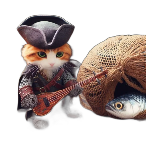 animal, hat, food, photorealistic transparent PNG cut-out