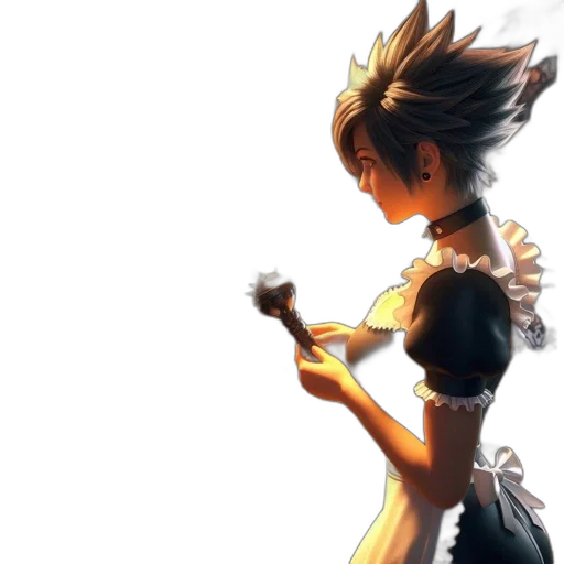 dress, staff, crown, weapon transparent PNG cut-out