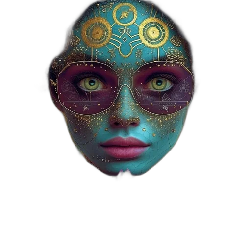 mask, face, jewelry, crown transparent PNG cut-out